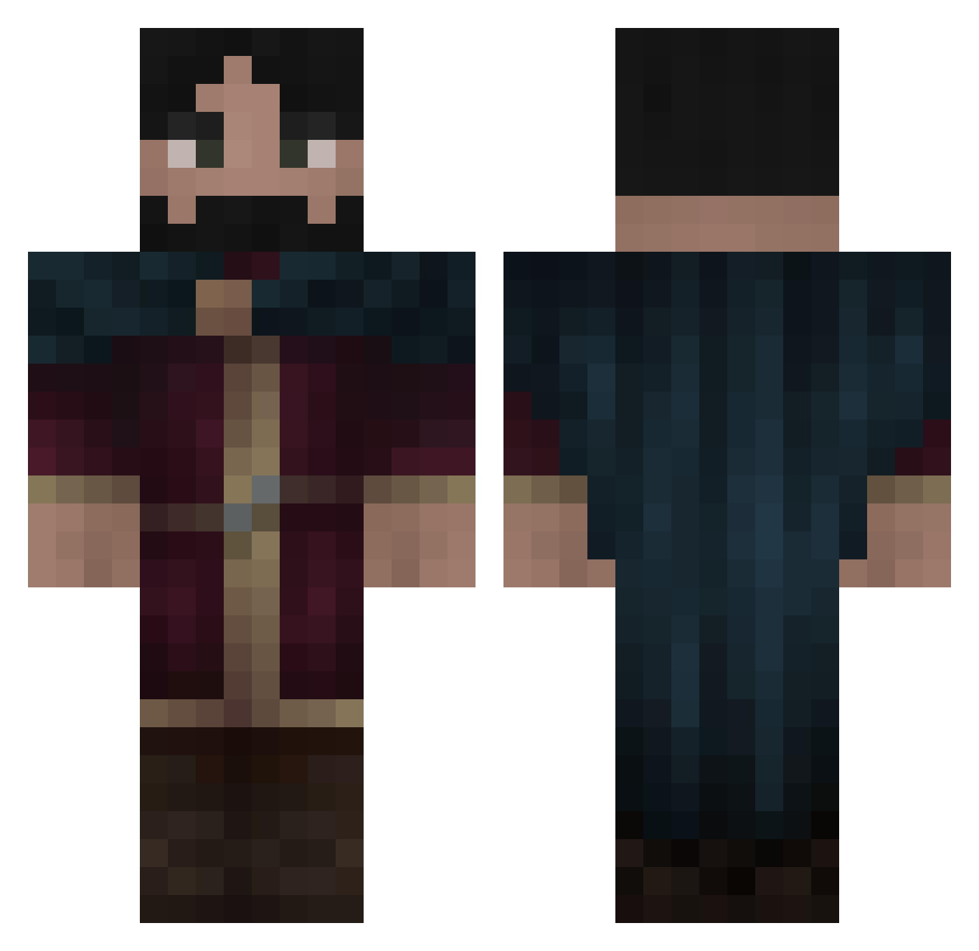 Eagle1721 Minecraft skin, front and back view