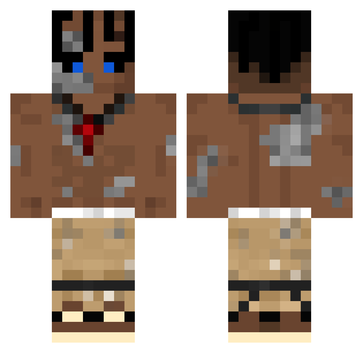 zeni01 Minecraft skin, front and back view