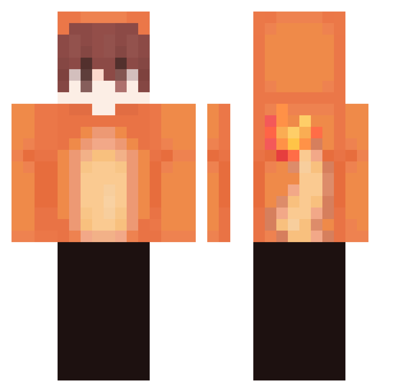 AaronMatoiIV Minecraft skin, front and back view