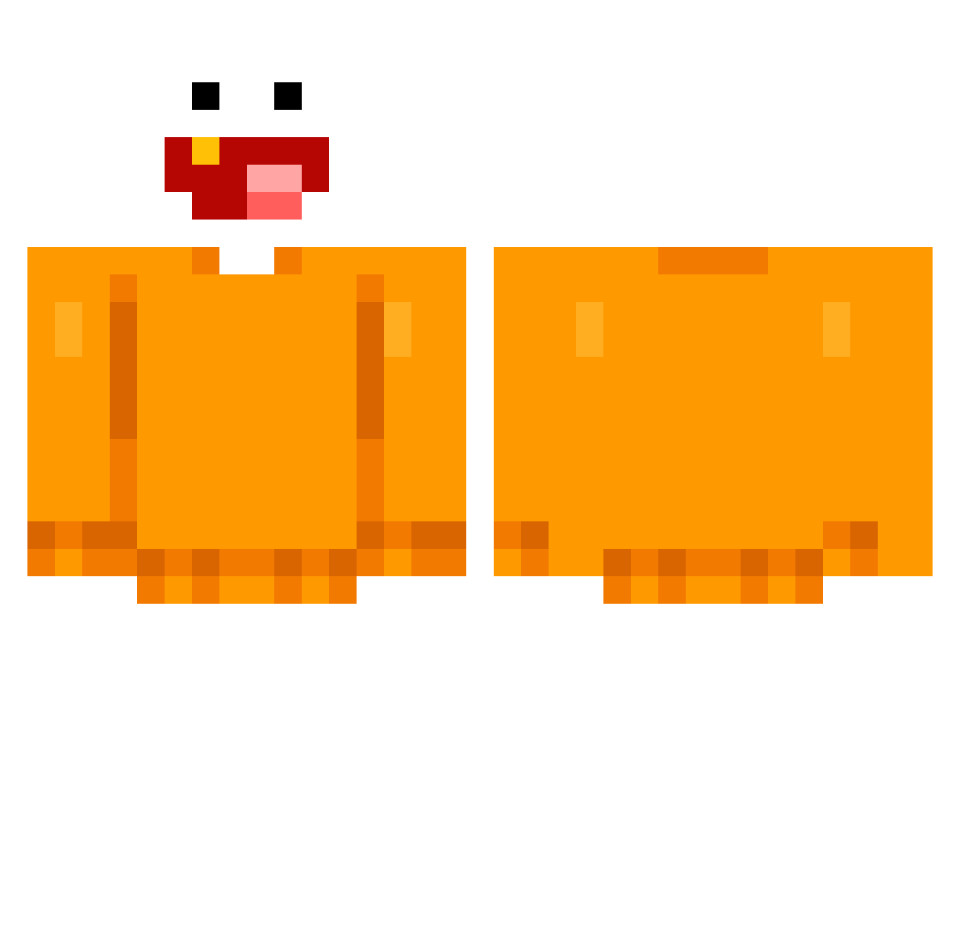 OnoPenpe Minecraft skin, front and back view