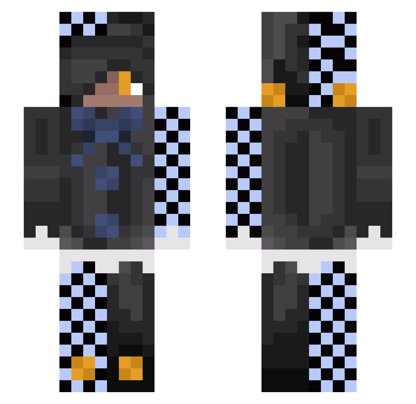 dracoclaw12 Minecraft skin, front and back view