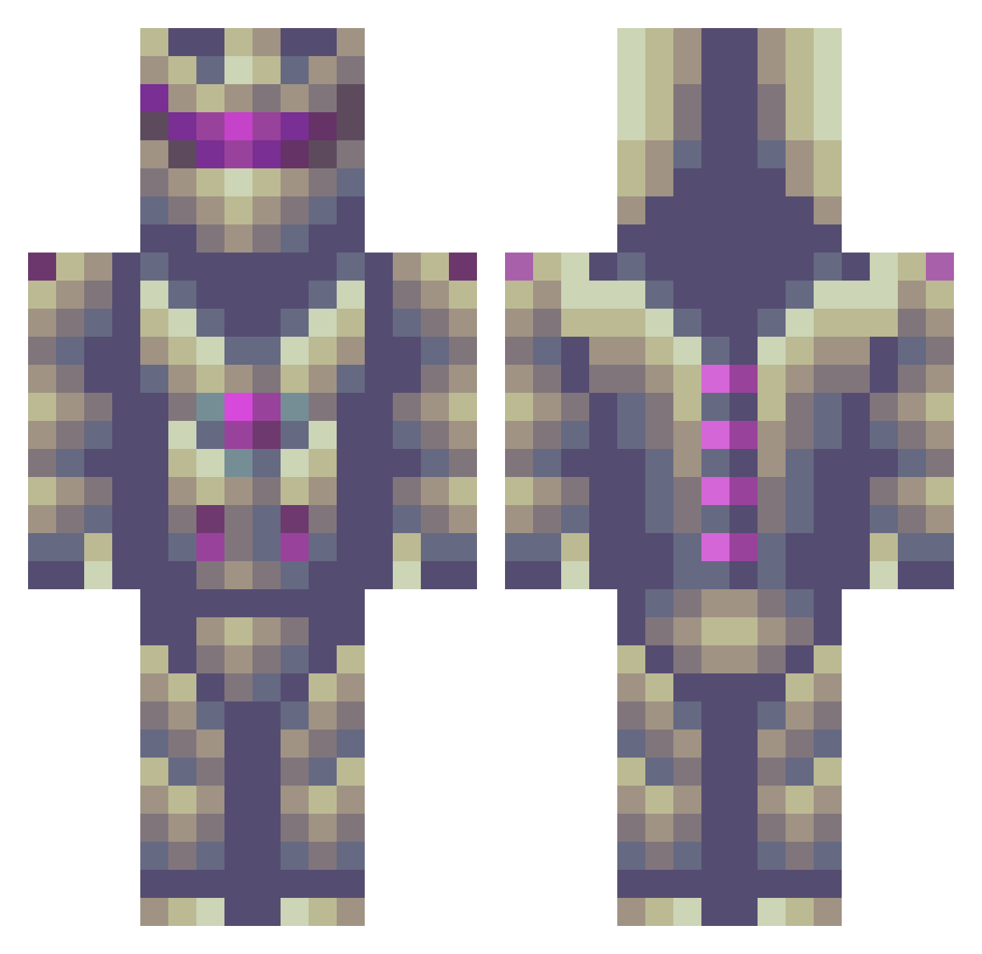 GeorgeFound05 Minecraft skin, front and back view