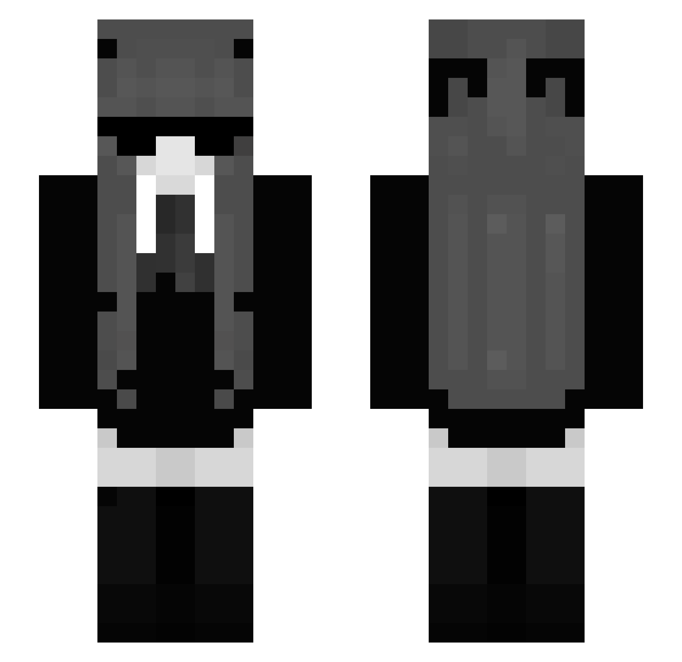 Socialing Minecraft skin, front and back view
