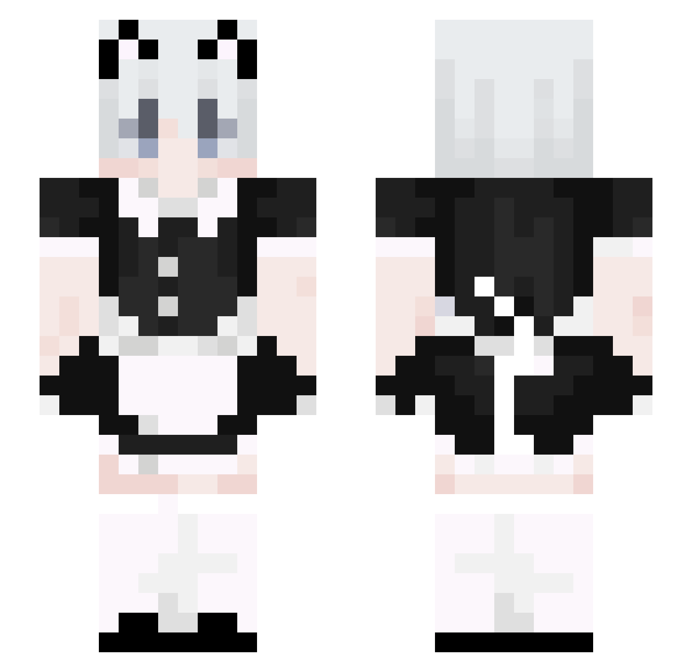 zonnyexe Minecraft skin, front and back view