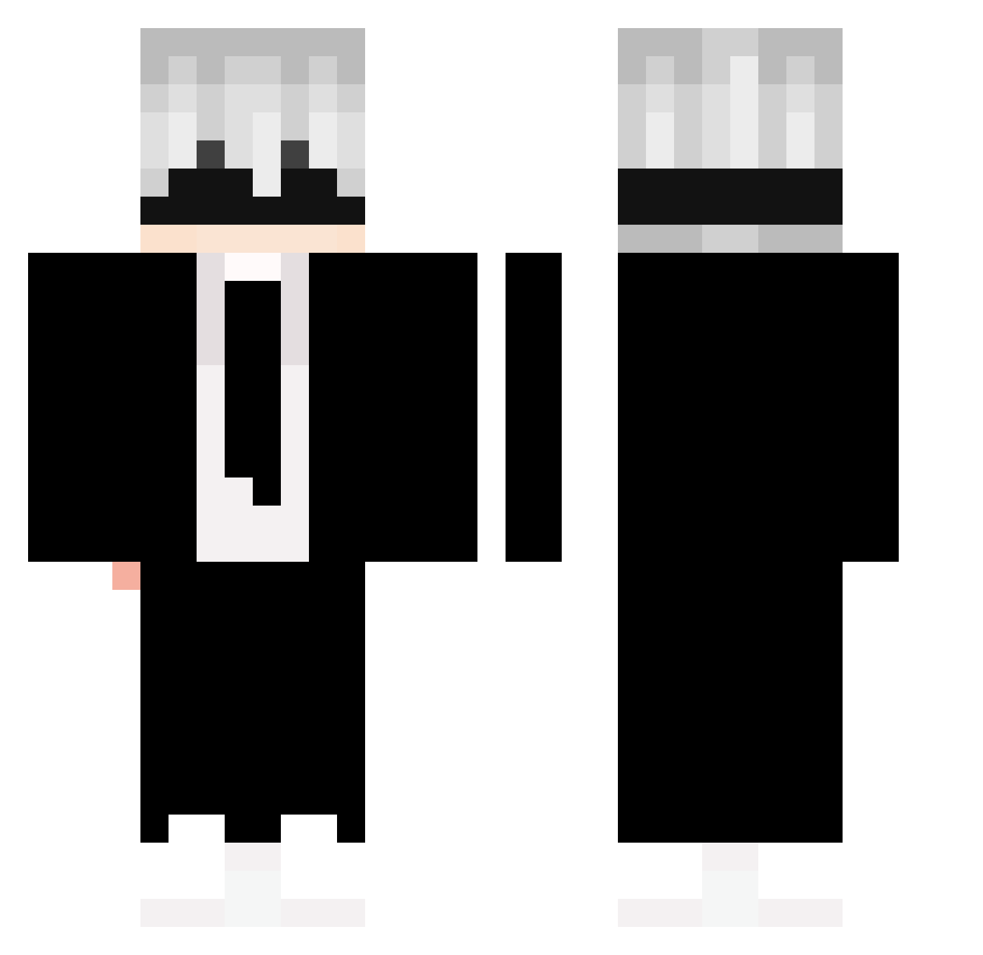 xSloown Minecraft skin, front and back view