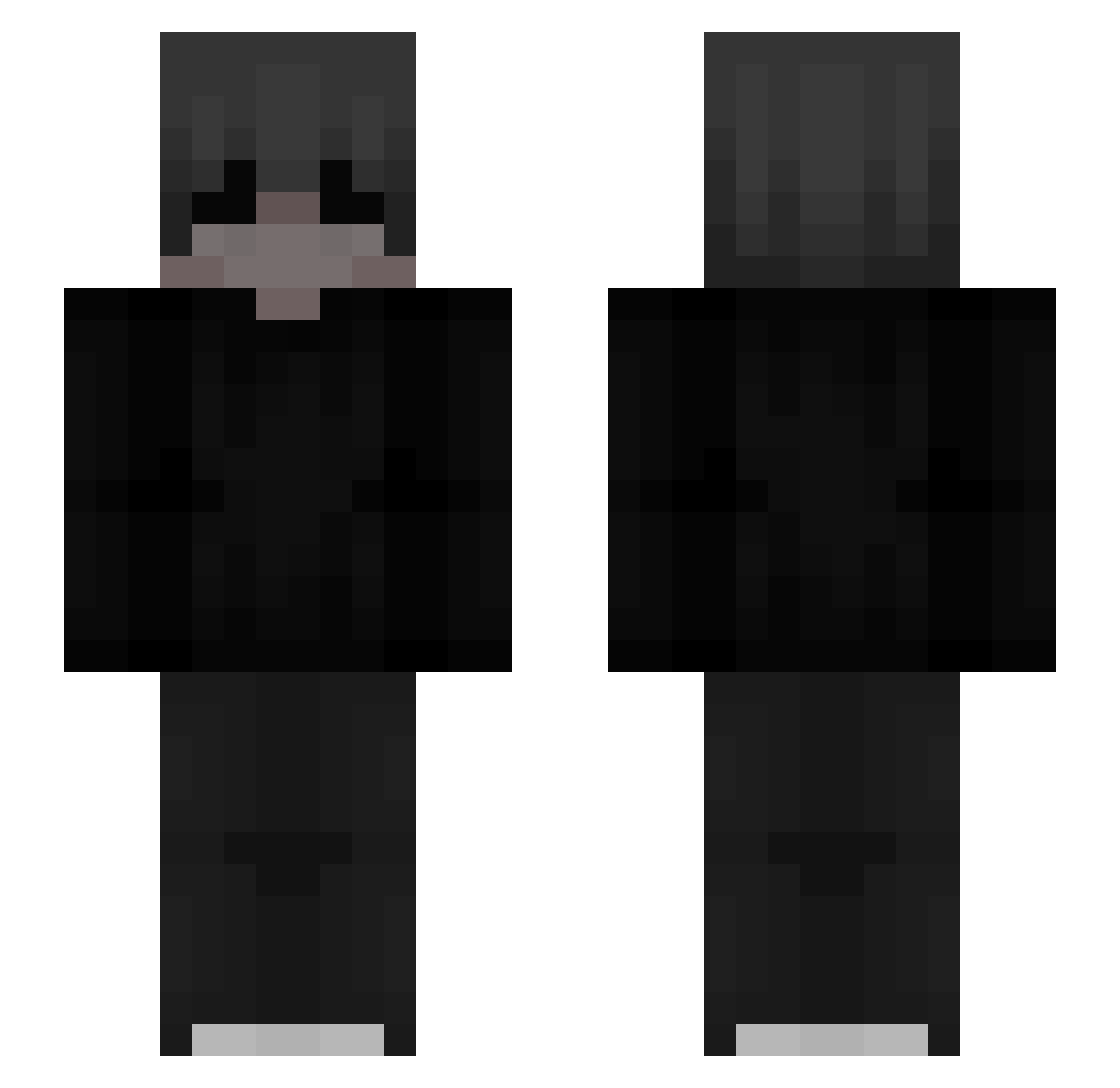 Pompi1 Minecraft skin, front and back view