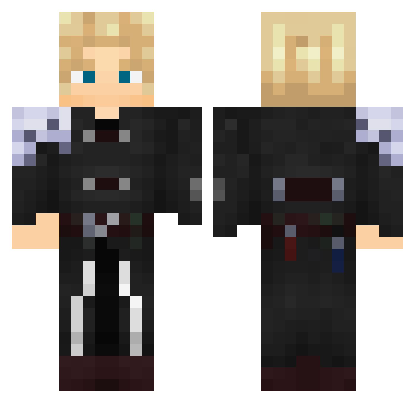 Grubypick70 Minecraft skin, front and back view