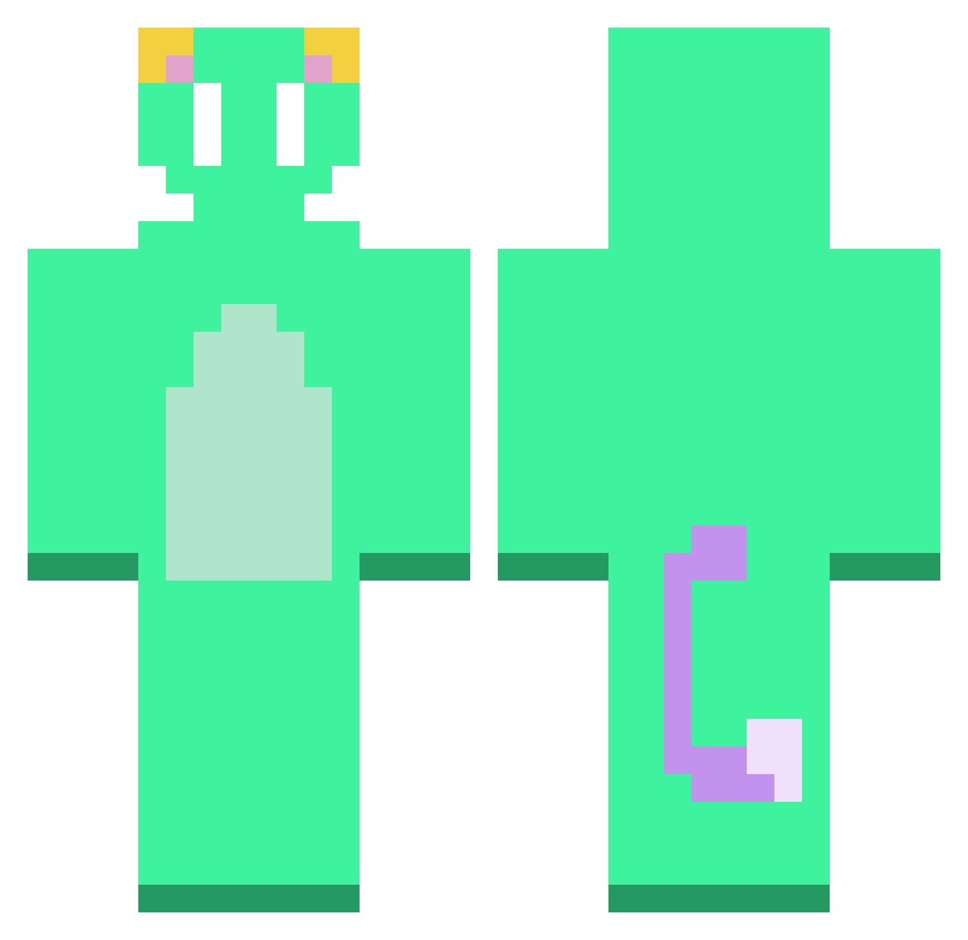 AppleCiderVingr Minecraft skin, front and back view