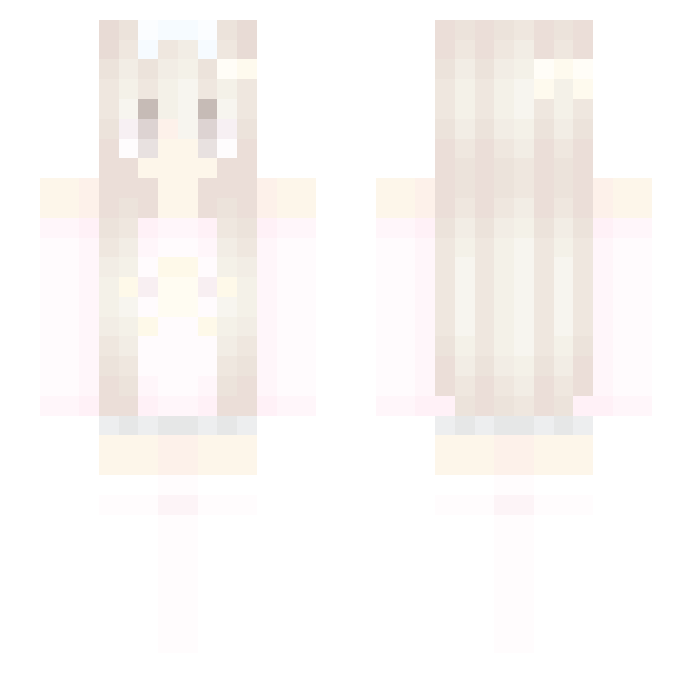 xbb Minecraft skin, front and back view