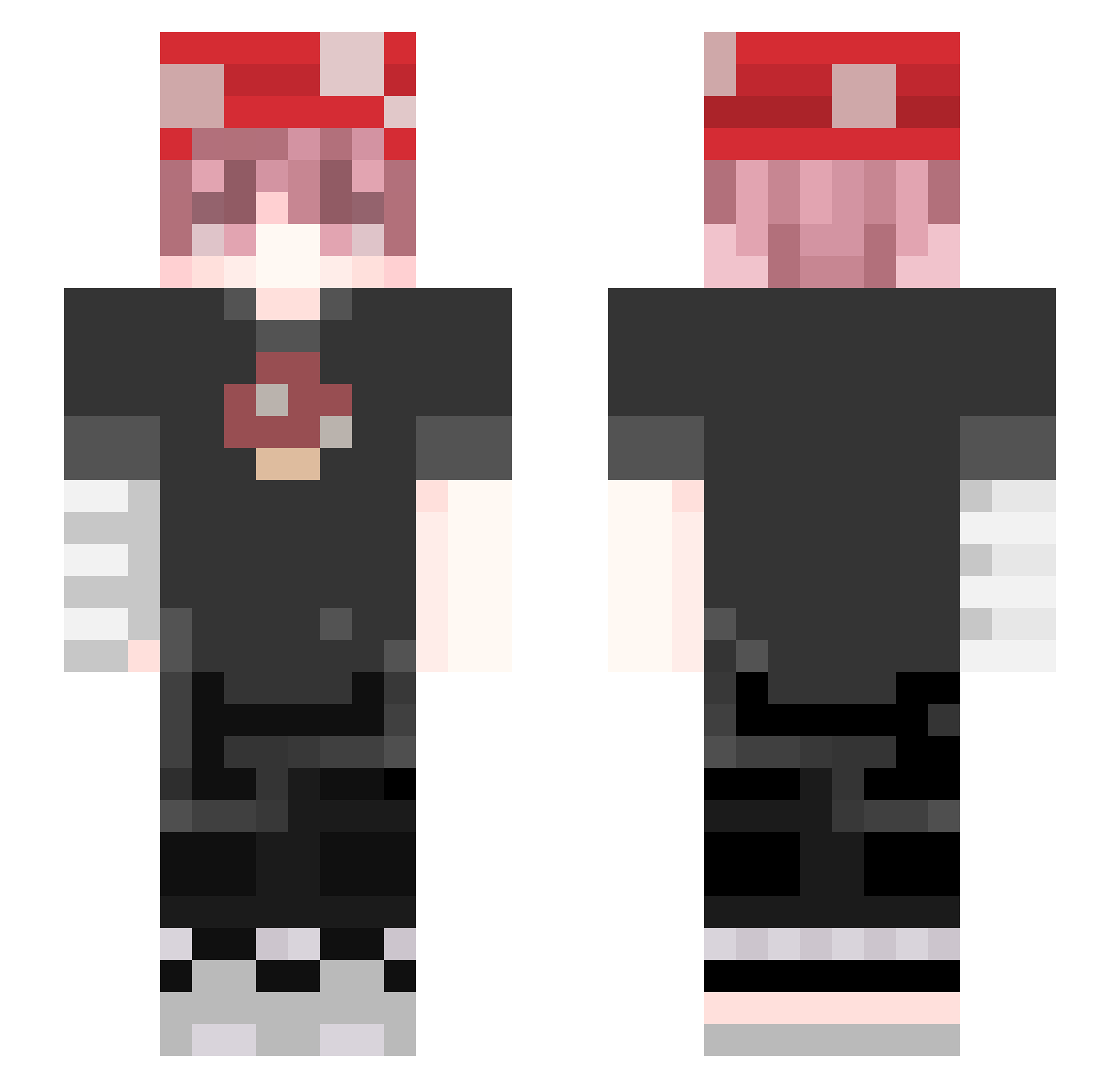 ErasserPNG Minecraft skin, front and back view