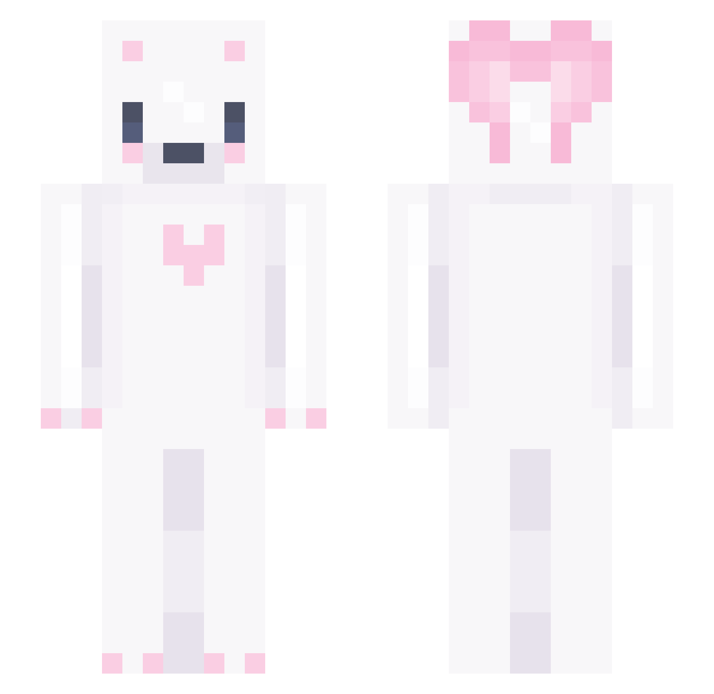 savvxxv Minecraft skin, front and back view
