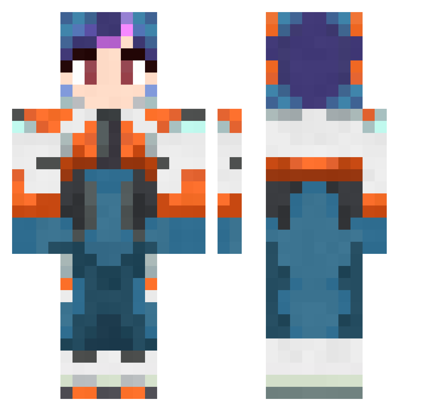 outa1203 Minecraft skin, front and back view