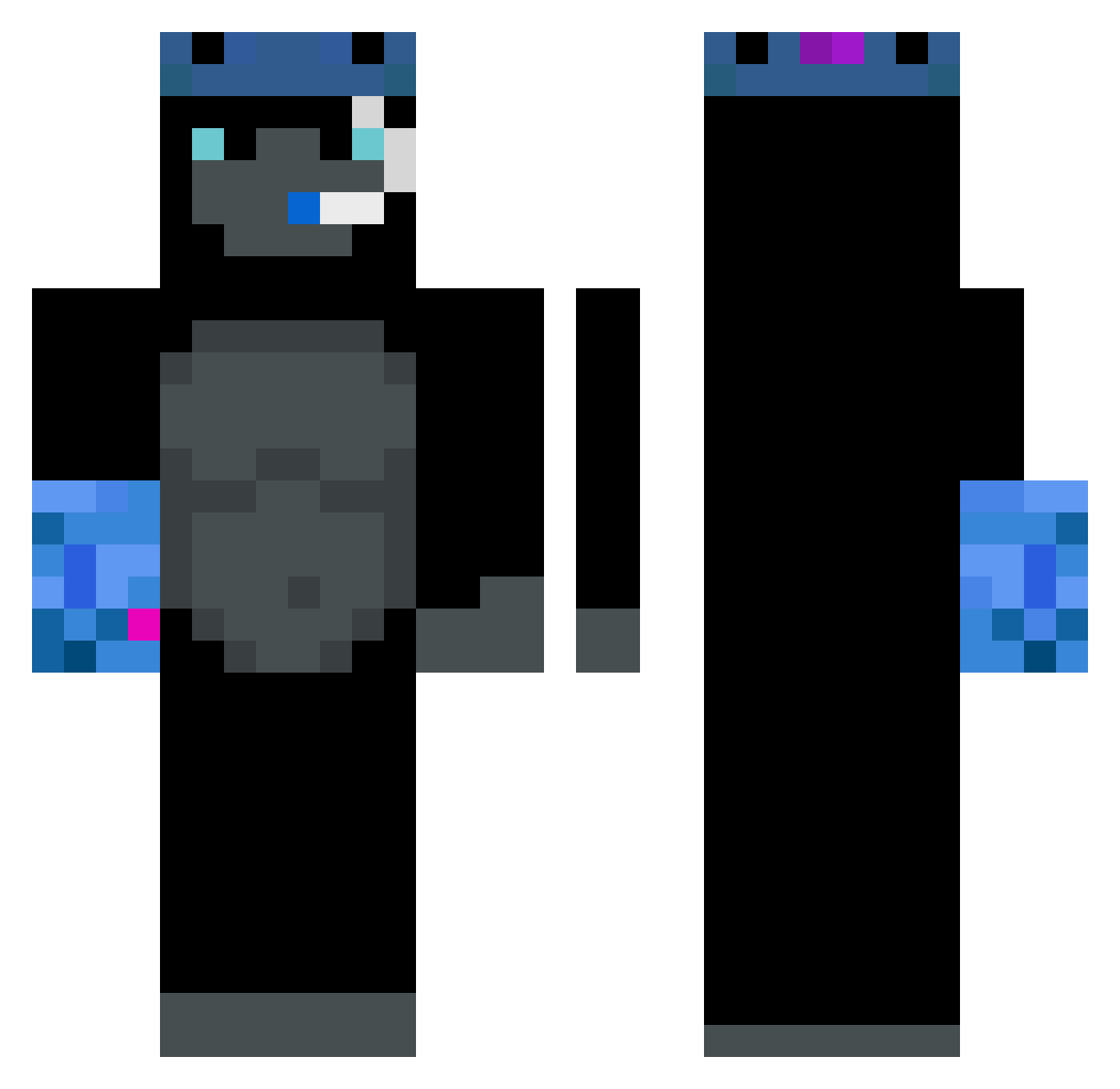 AscendedSolaris Minecraft skin, front and back view