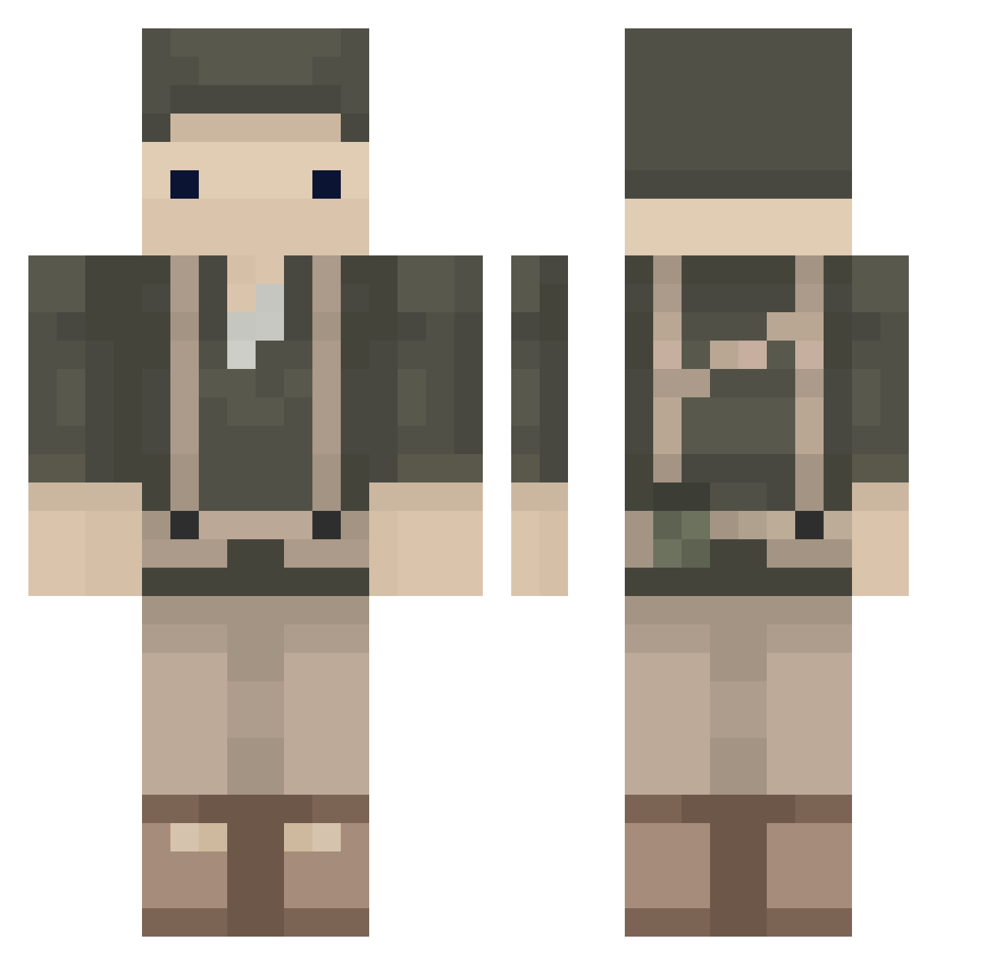 Le_Devin Minecraft skin, front and back view