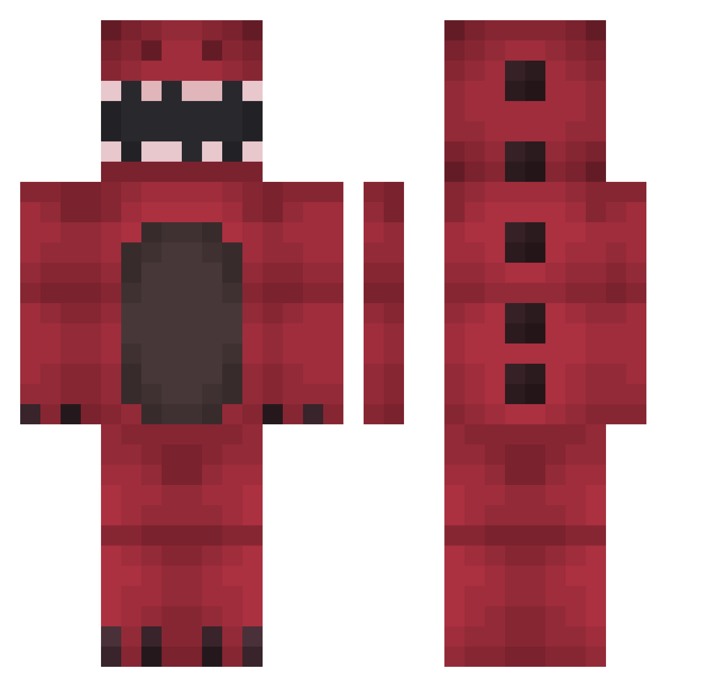 deedrizzy Minecraft skin, front and back view