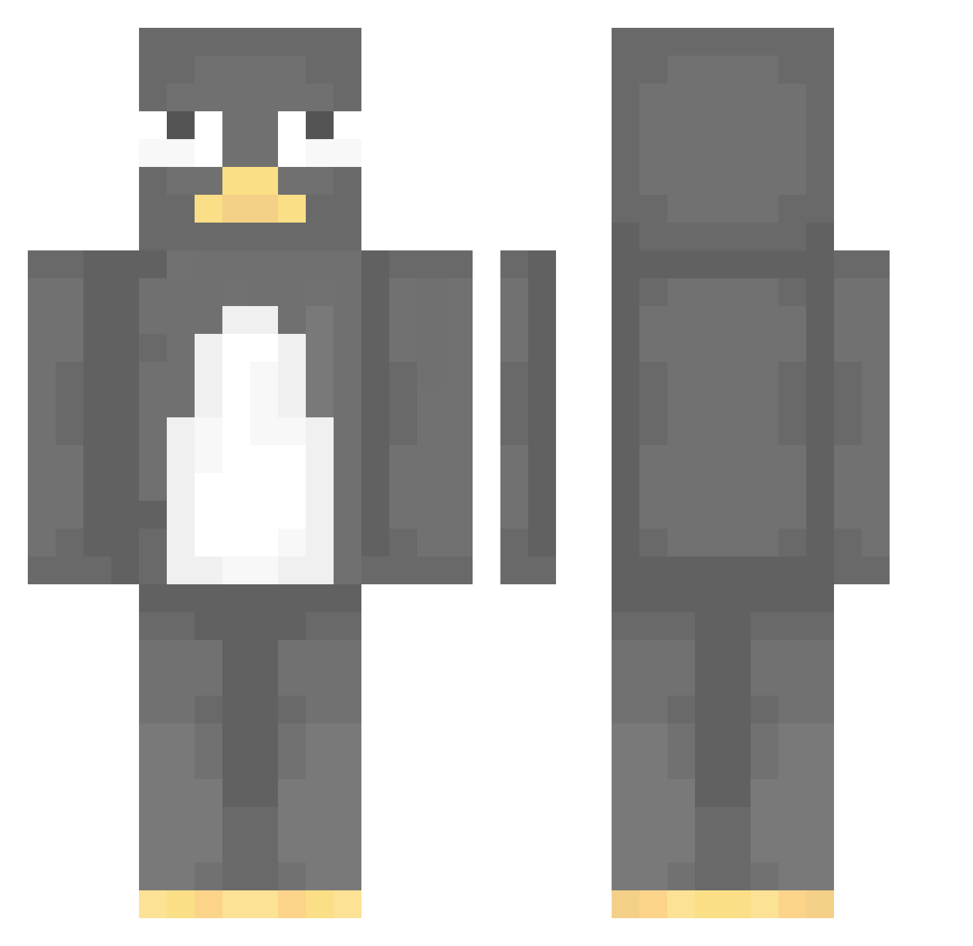 willizzle Minecraft skin, front and back view