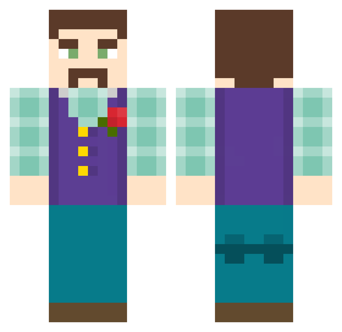 TeKillaSunrise81 Minecraft skin, front and back view