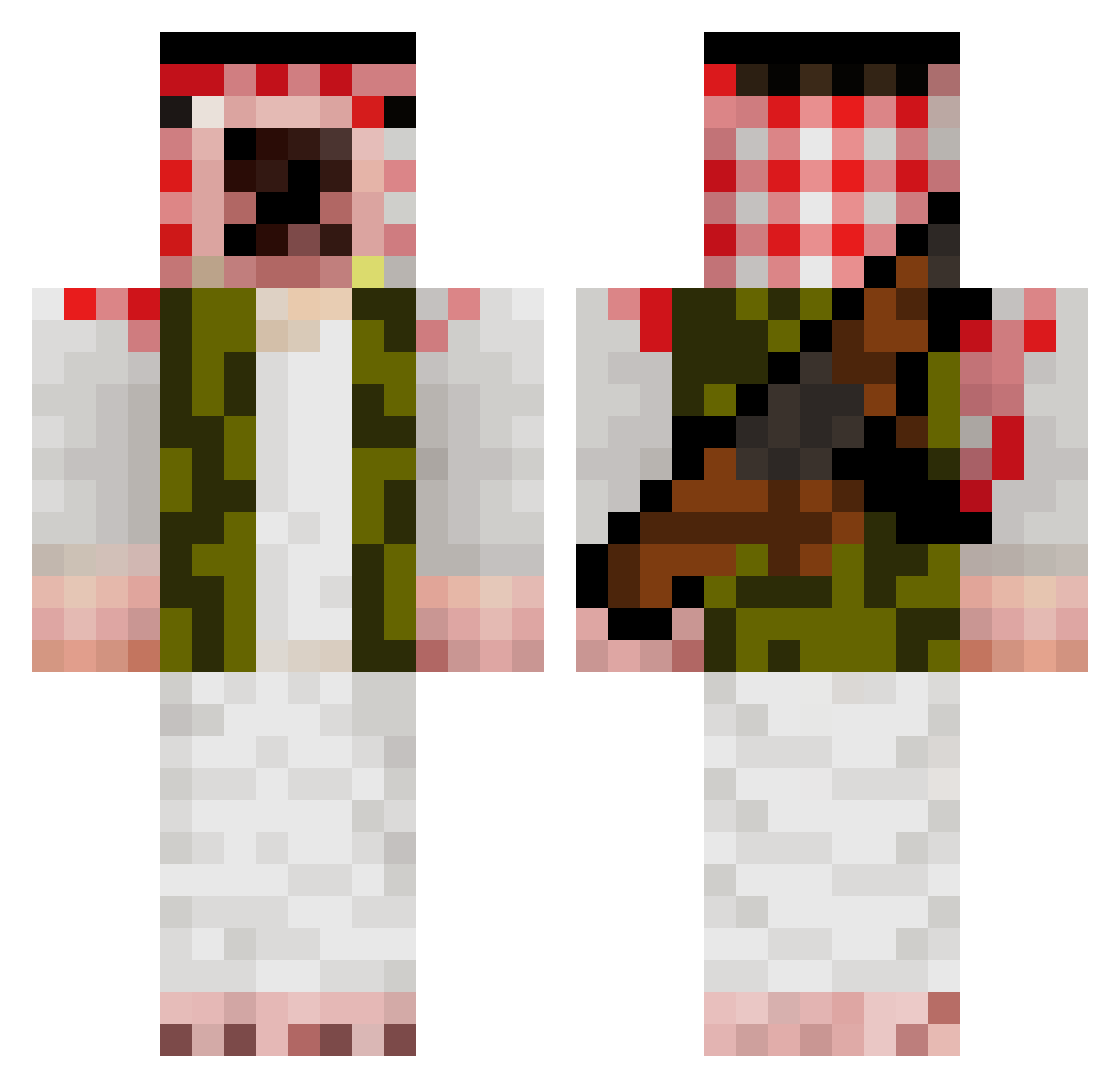 dookieman699 Minecraft skin, front and back view