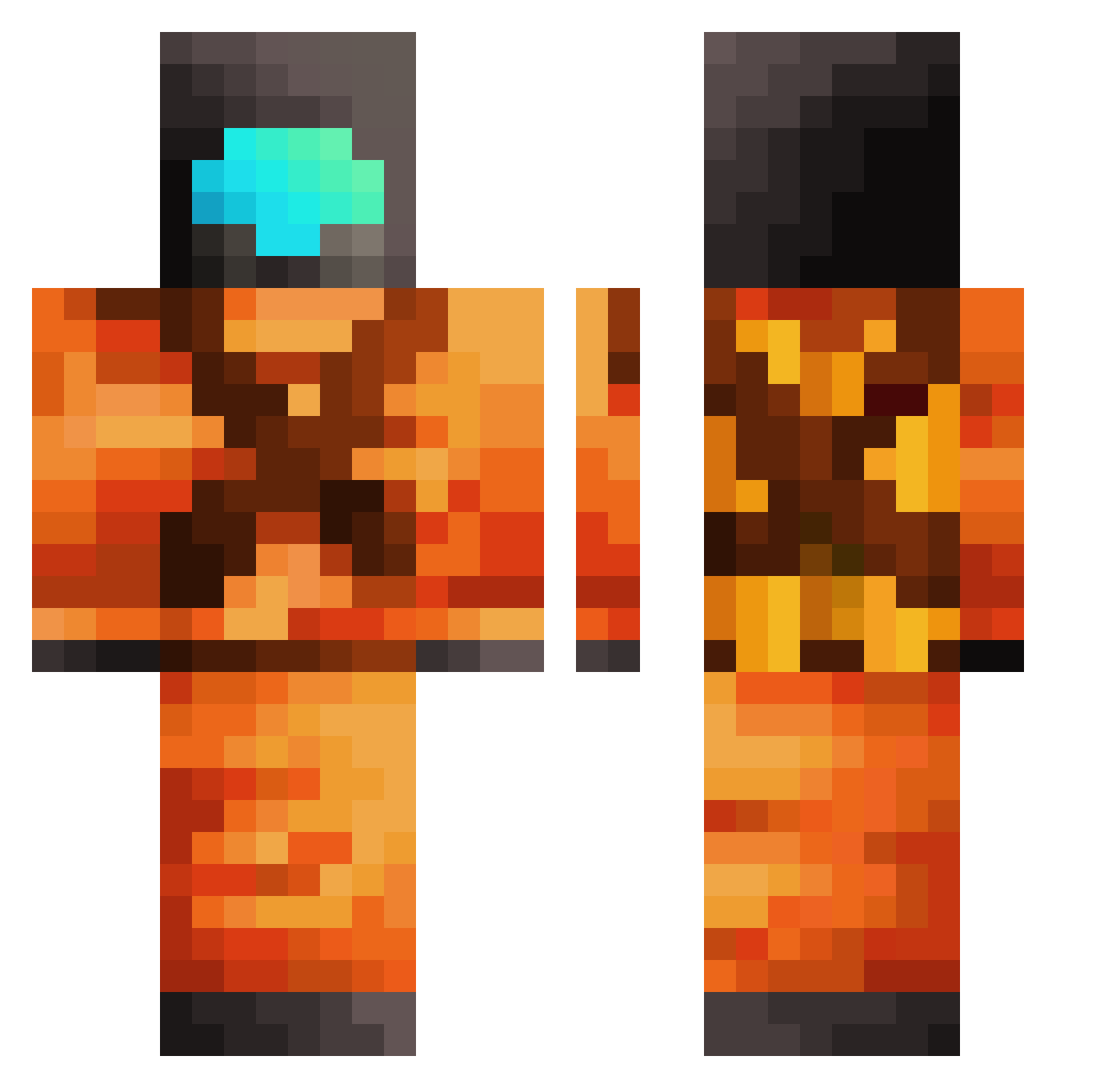 TrueLimm Minecraft skin, front and back view