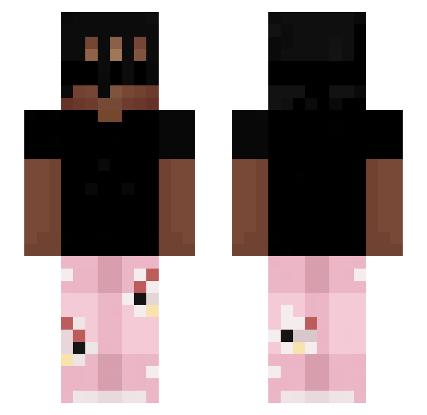 RezSurfy Minecraft skin, front and back view
