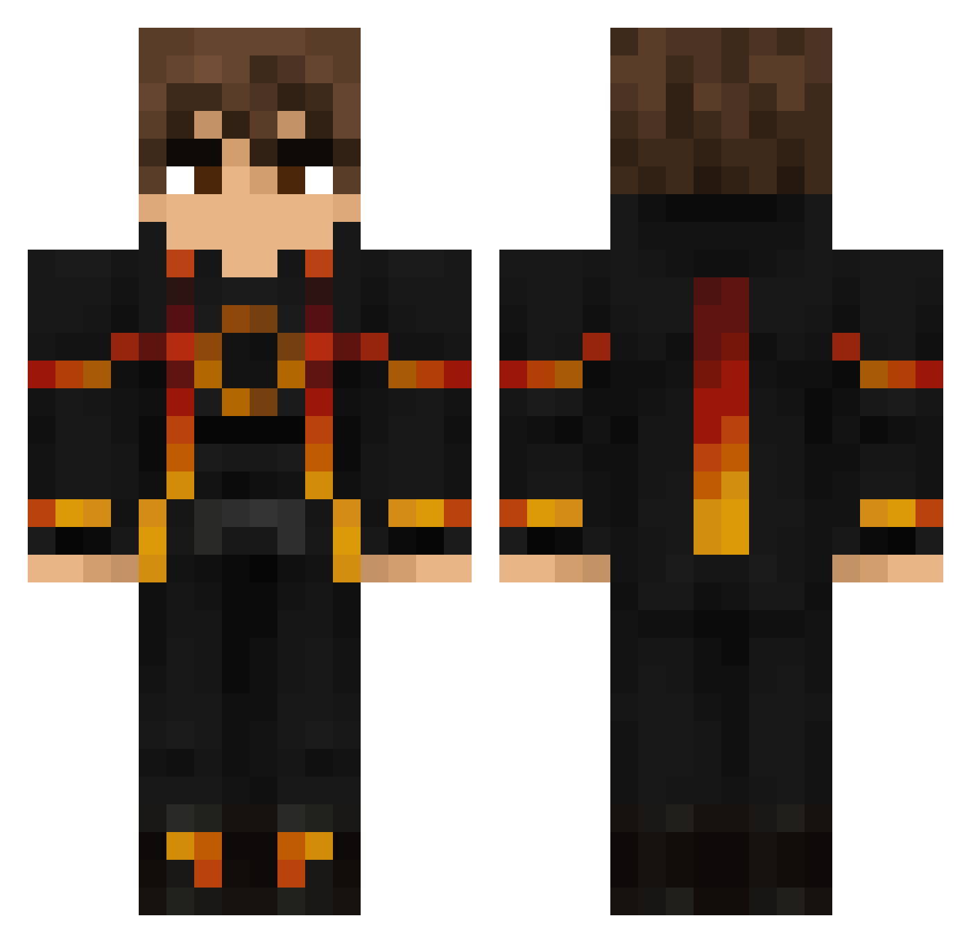 Mars261 Minecraft skin, front and back view