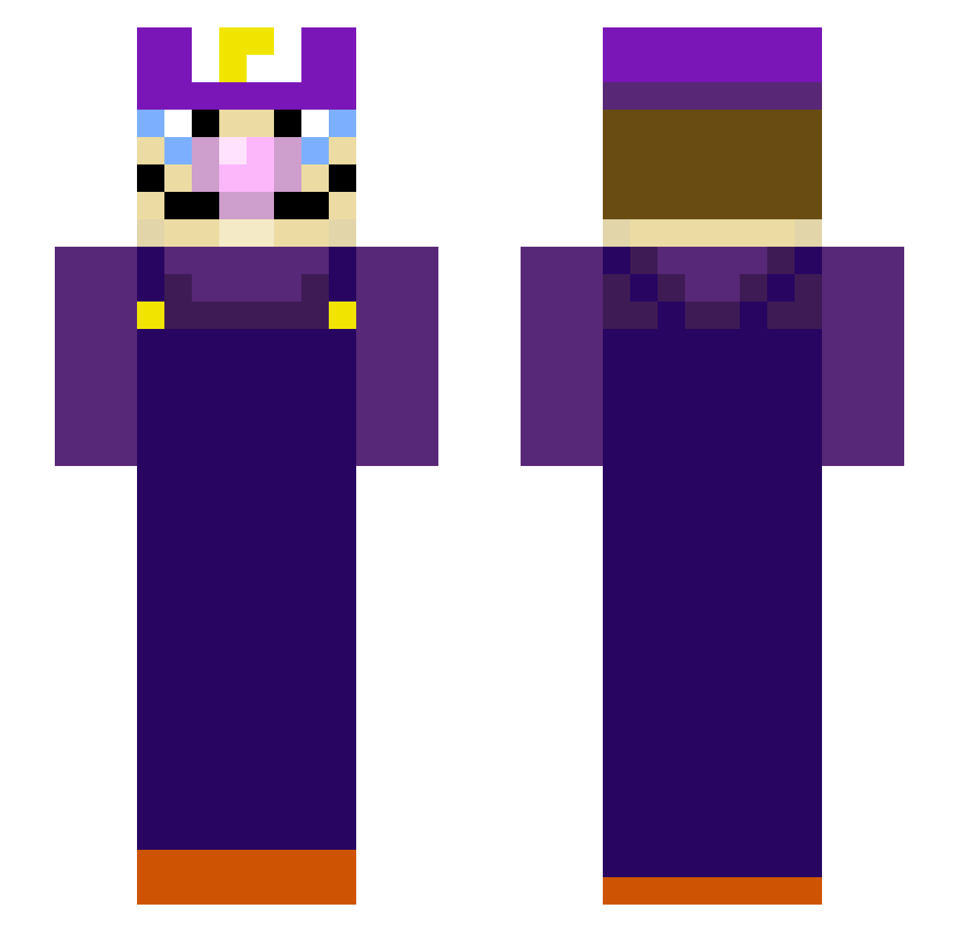 M1styHasNoLife Minecraft skin, front and back view