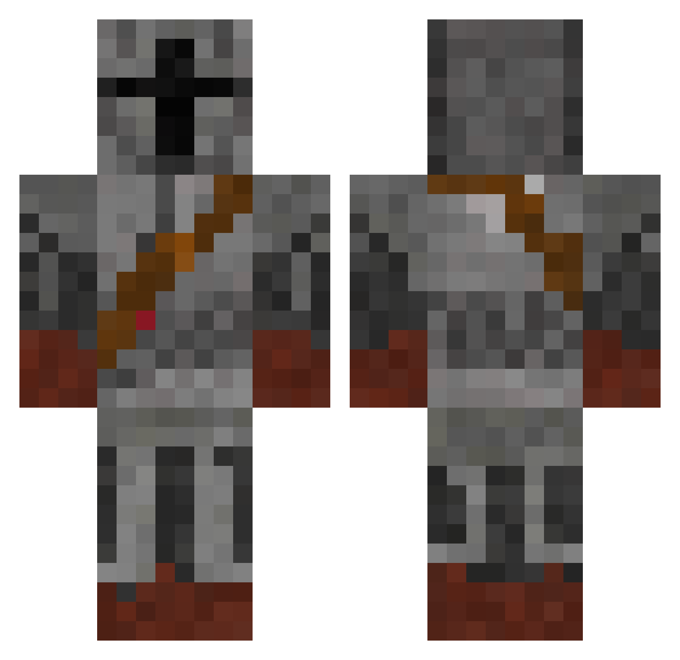 watercat1250 Minecraft skin, front and back view