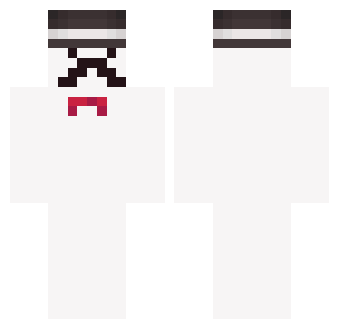 SirAntS2 Minecraft skin, front and back view