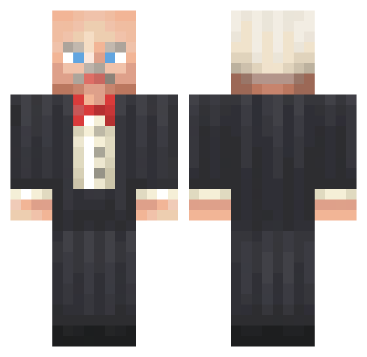 Pross76 Minecraft skin, front and back view