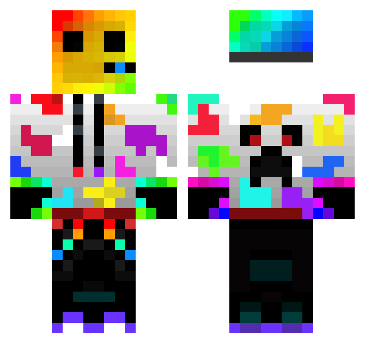 Zarkhator1 Minecraft skin, front and back view