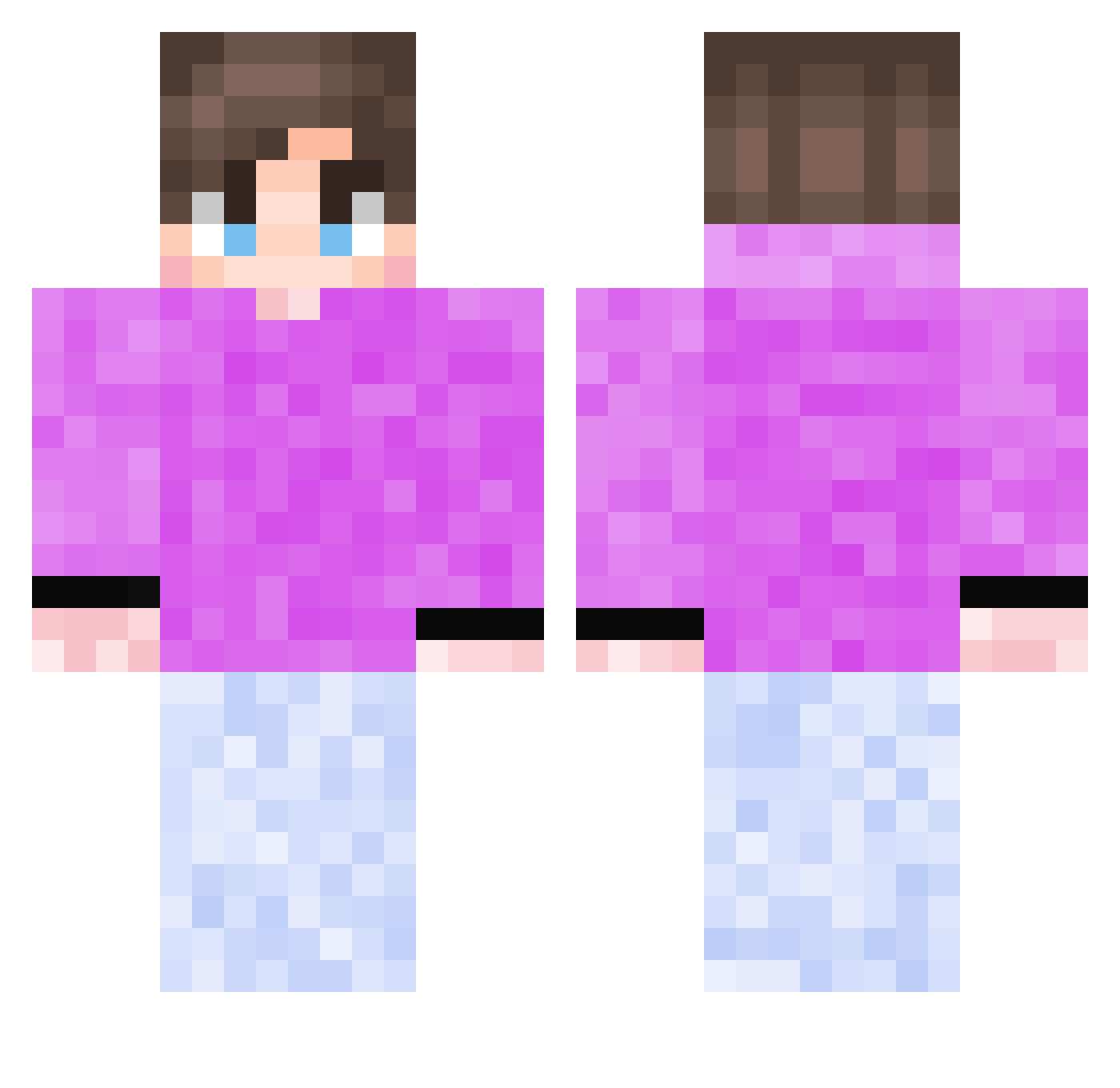 reven_lg Minecraft skin, front and back view