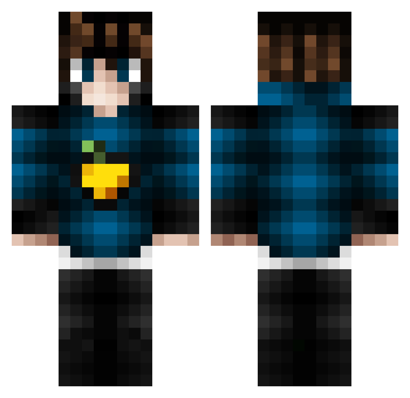 SpeedMC_YT Minecraft skin, front and back view