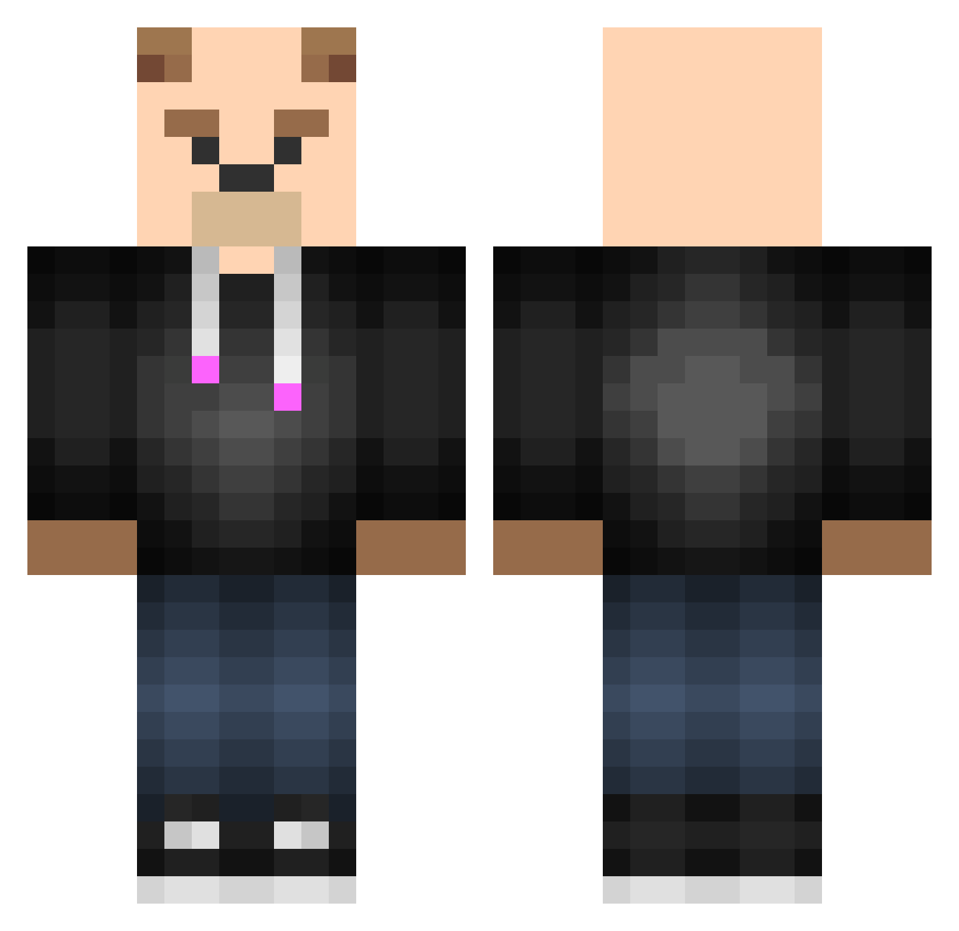 LegoDudeZ Minecraft skin, front and back view