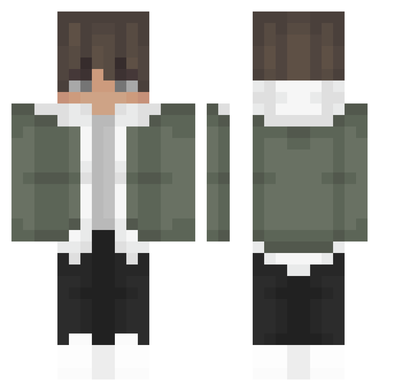 rSadly Minecraft skin, front and back view