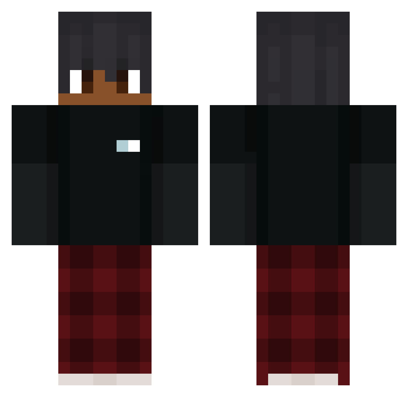 suasha Minecraft skin, front and back view