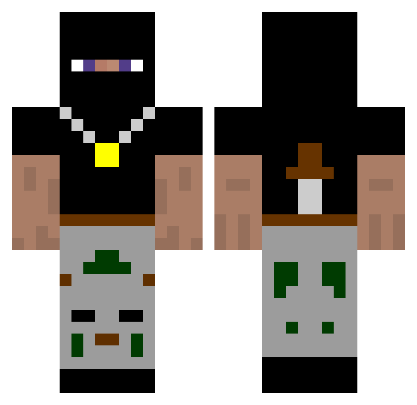 BlatteLampa69 Minecraft skin, front and back view
