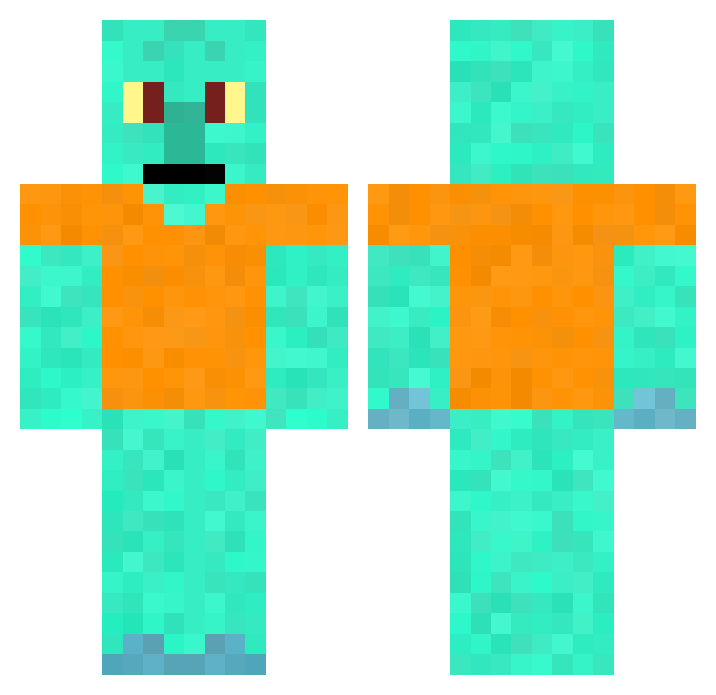 NikitaCekcu Minecraft skin, front and back view