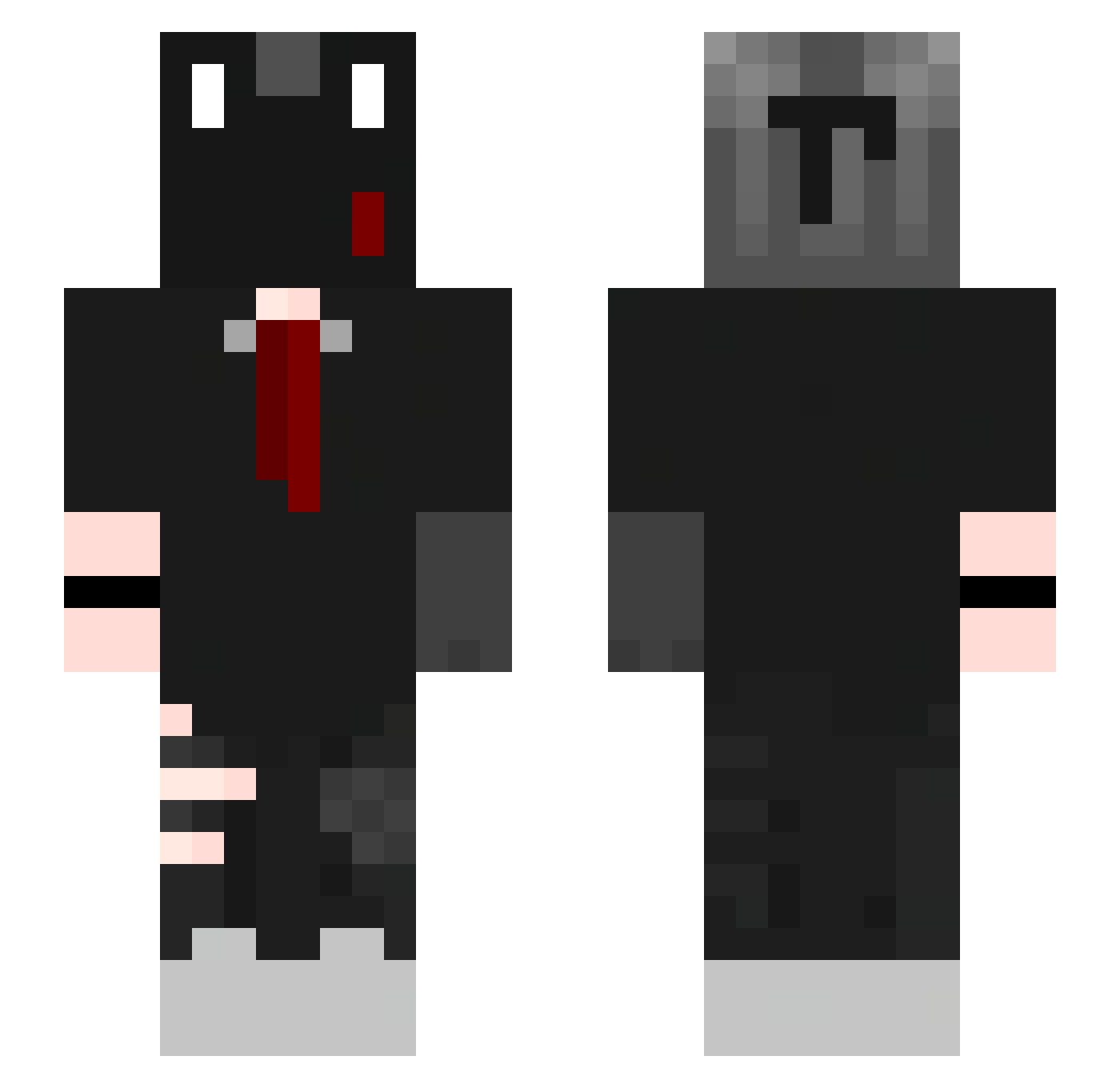 Quanshensikou Minecraft skin, front and back view