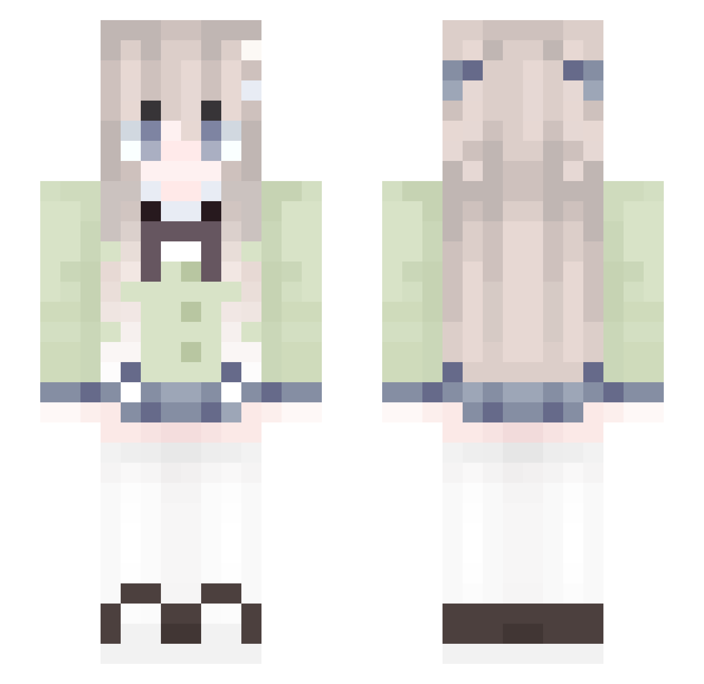 lyoty_Julia Minecraft skin, front and back view