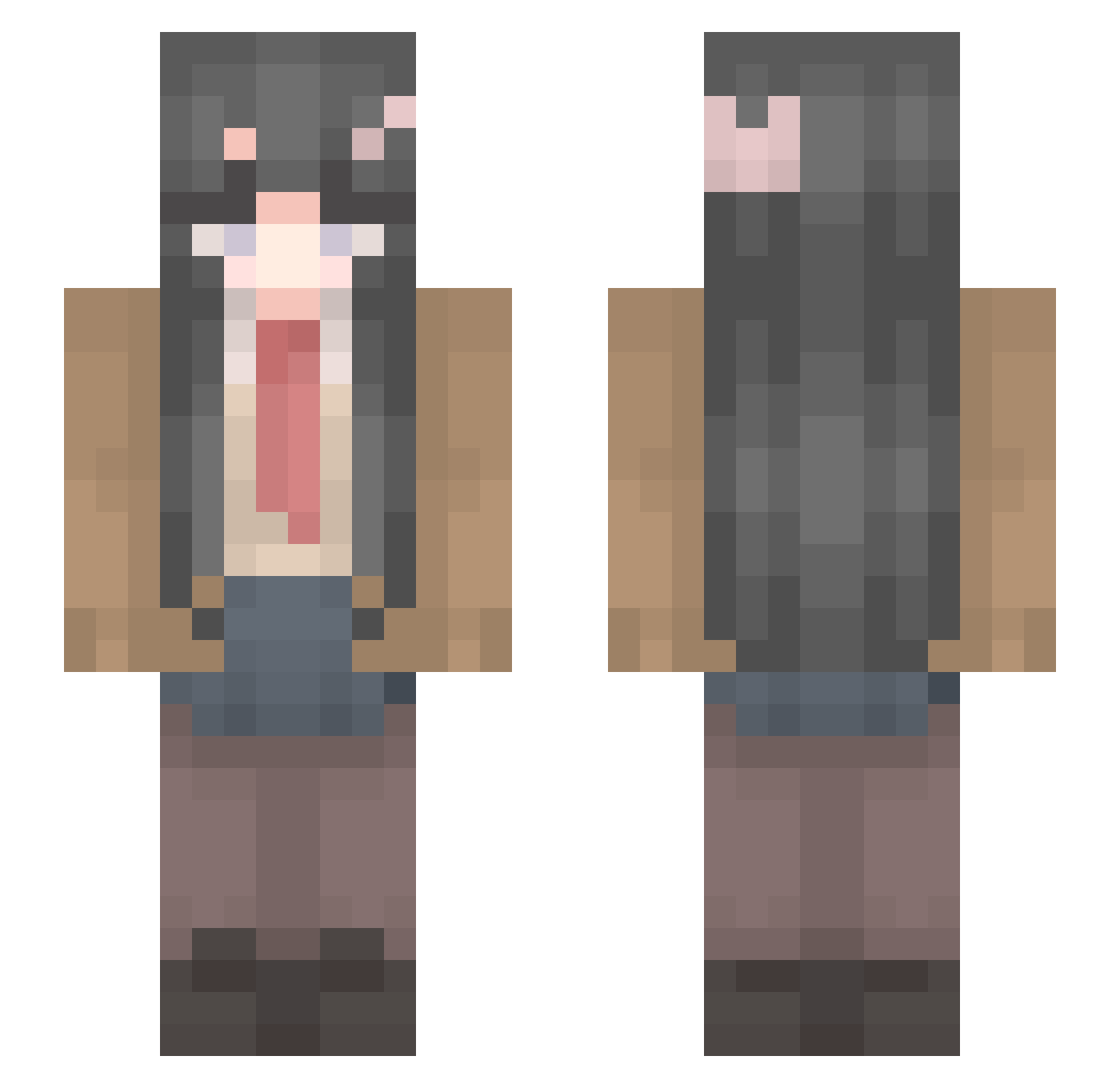 23sf Minecraft skin, front and back view