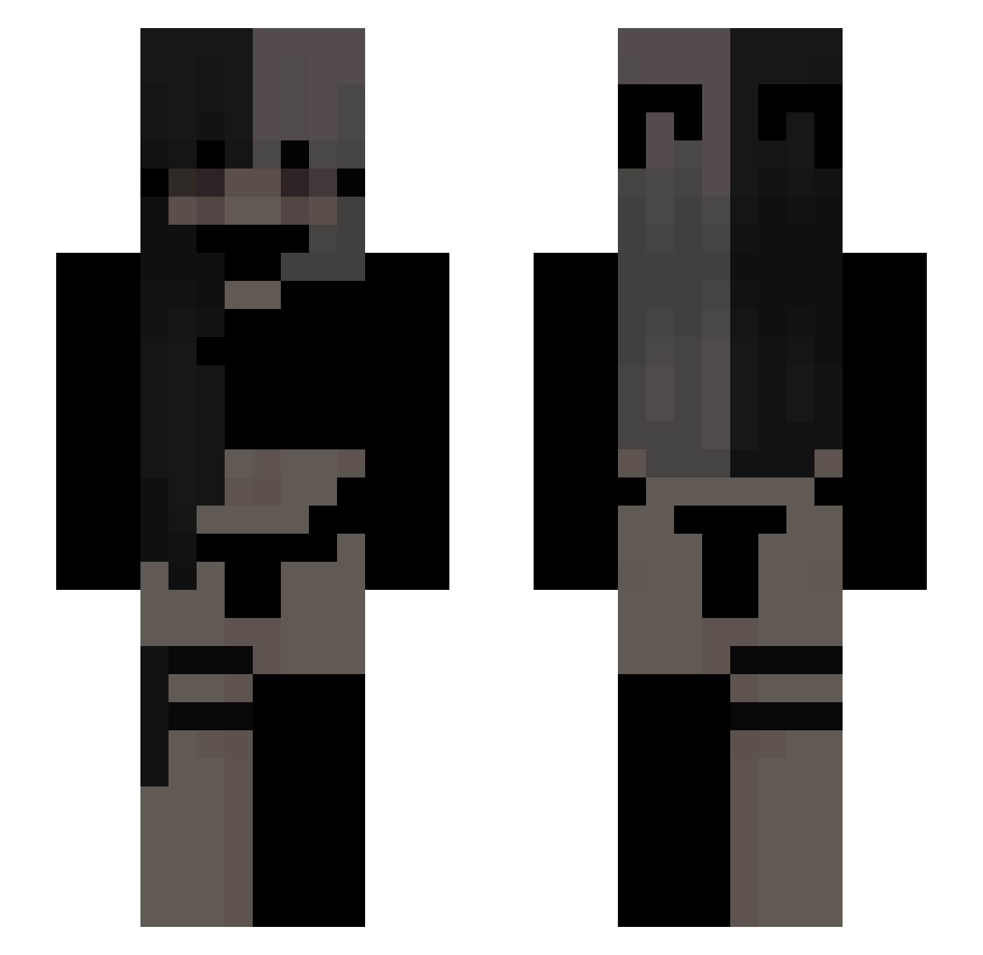 _Nezerit_fox Minecraft skin, front and back view