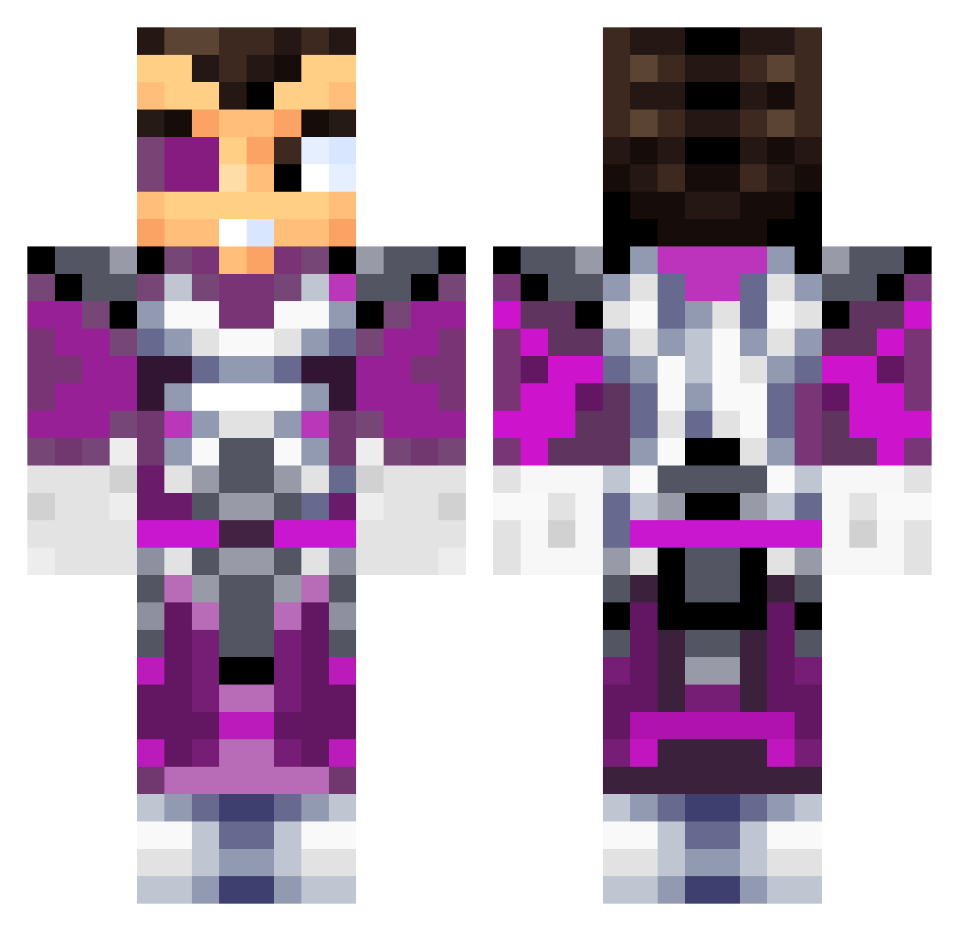 samuu27 Minecraft skin, front and back view