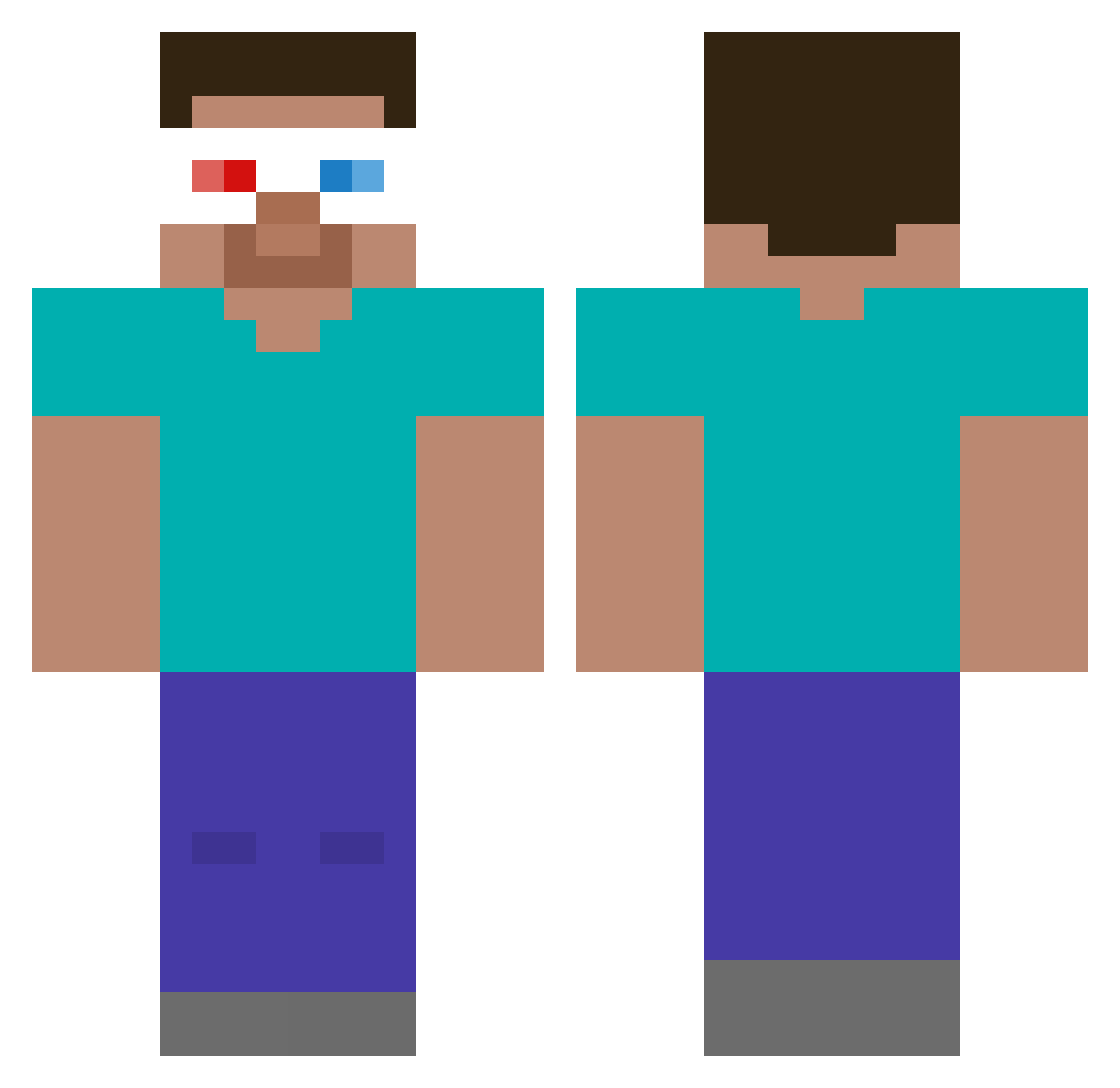 Alt4F_ Minecraft skin, front and back view