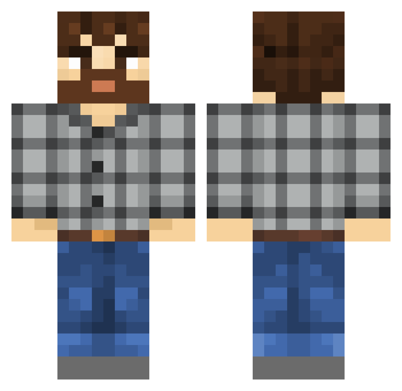 Oathbreaker1270 Minecraft skin, front and back view