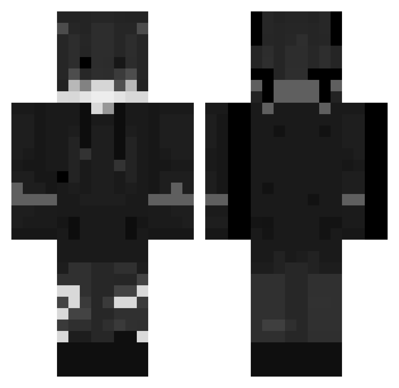 yusudas Minecraft skin, front and back view