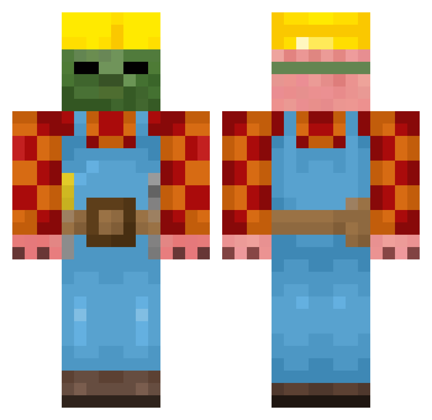 zjarany_wafel Minecraft skin, front and back view