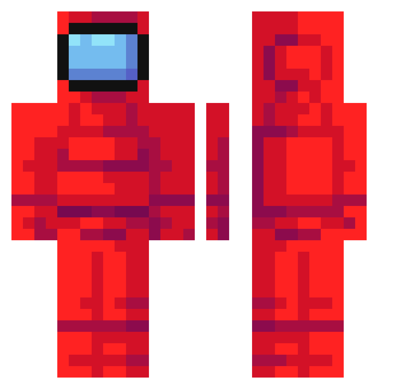 twitchGawkinator Minecraft skin, front and back view