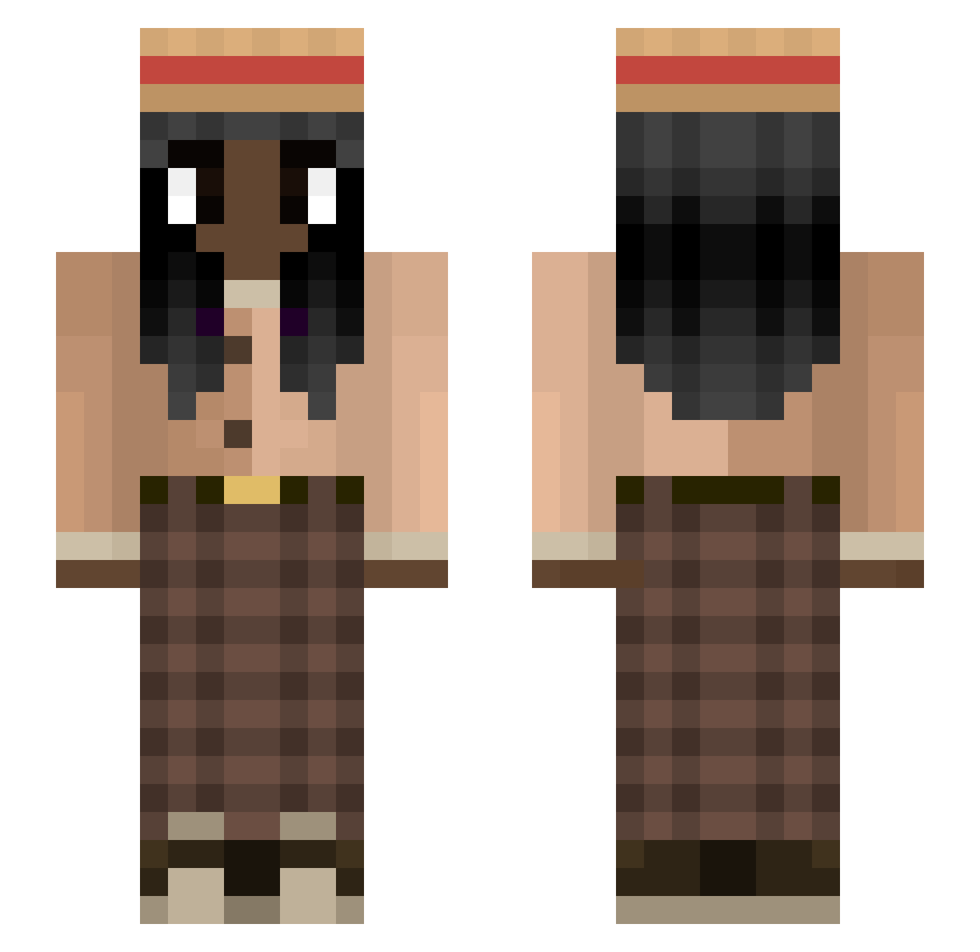 sparklemiss123 Minecraft skin, front and back view