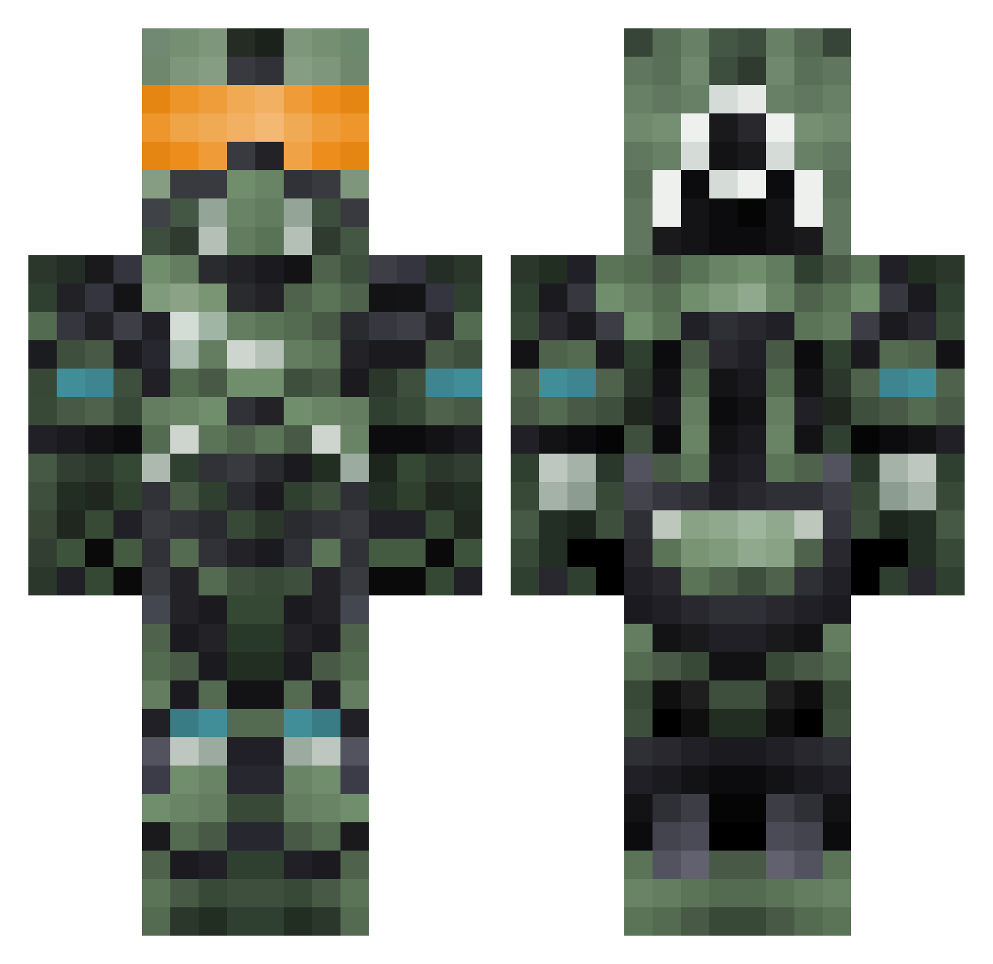 Stiflingboat50 Minecraft skin, front and back view