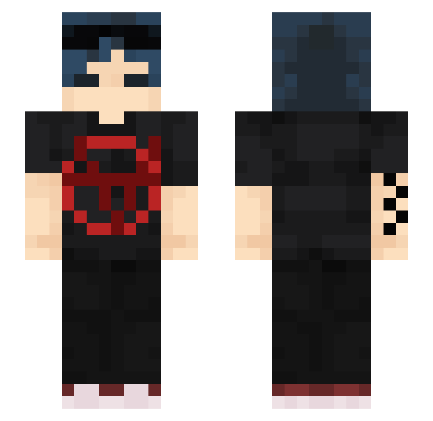 Wimur Minecraft skin, front and back view